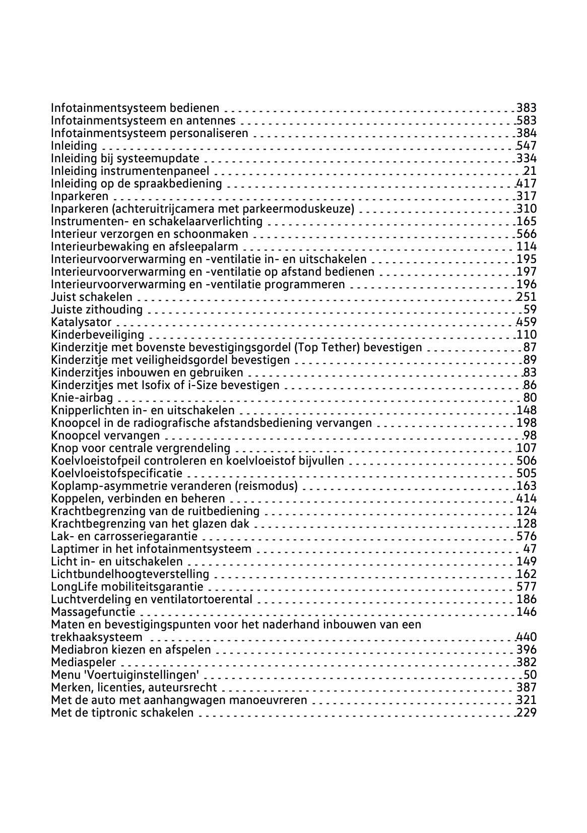 2022-2023 Volkswagen Tiguan Owner's Manual | Dutch