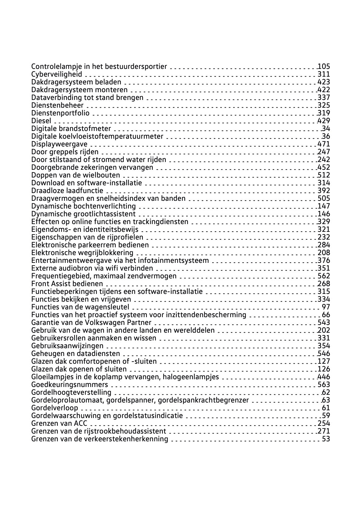 2022 Volkswagen T-Roc Owner's Manual | Dutch