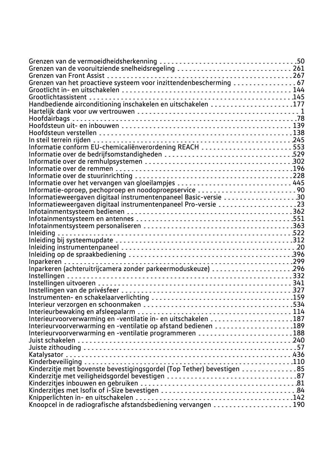 2022 Volkswagen T-Roc Owner's Manual | Dutch