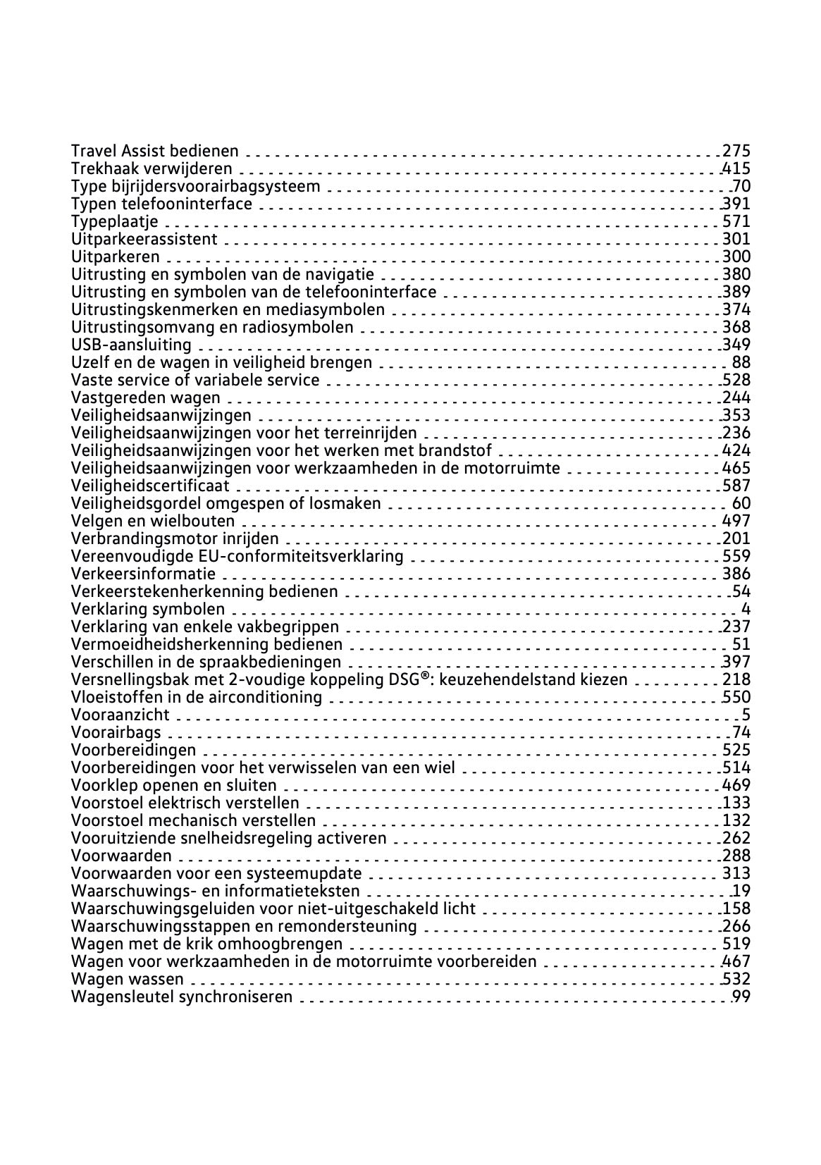 2022 Volkswagen T-Roc Owner's Manual | Dutch