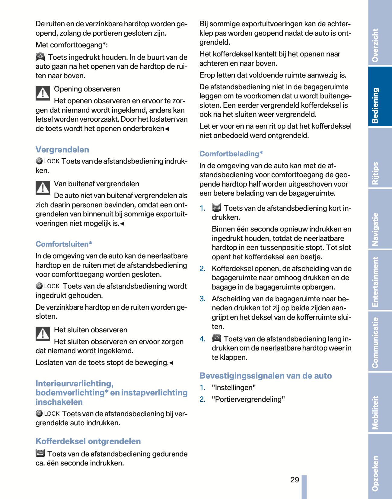 2010-2011 BMW Z4 Owner's Manual | Dutch