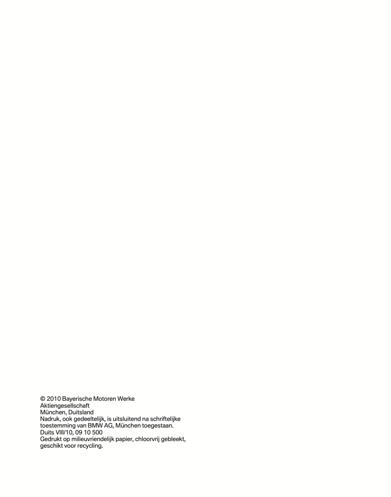 2010-2011 BMW Z4 Owner's Manual | Dutch