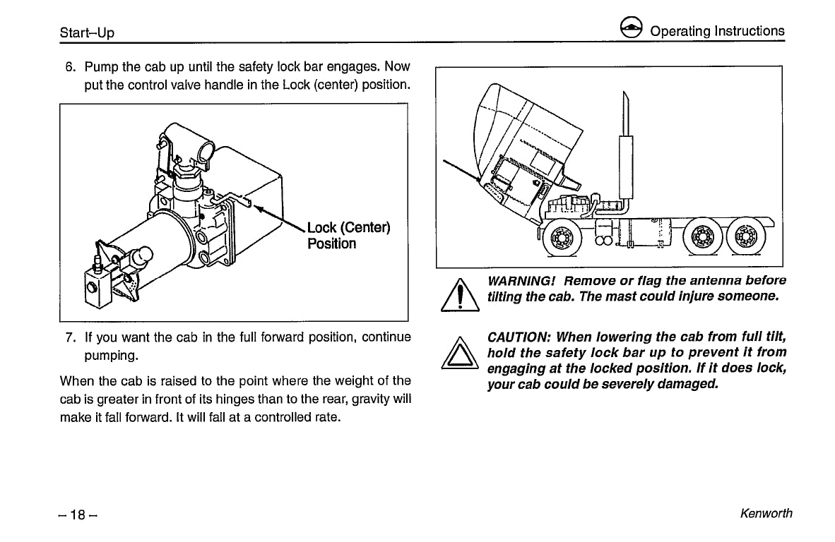 1996-2003 Kenworth K100/W900/T600/T800/C500 Bedienungsanleitung | Englisch