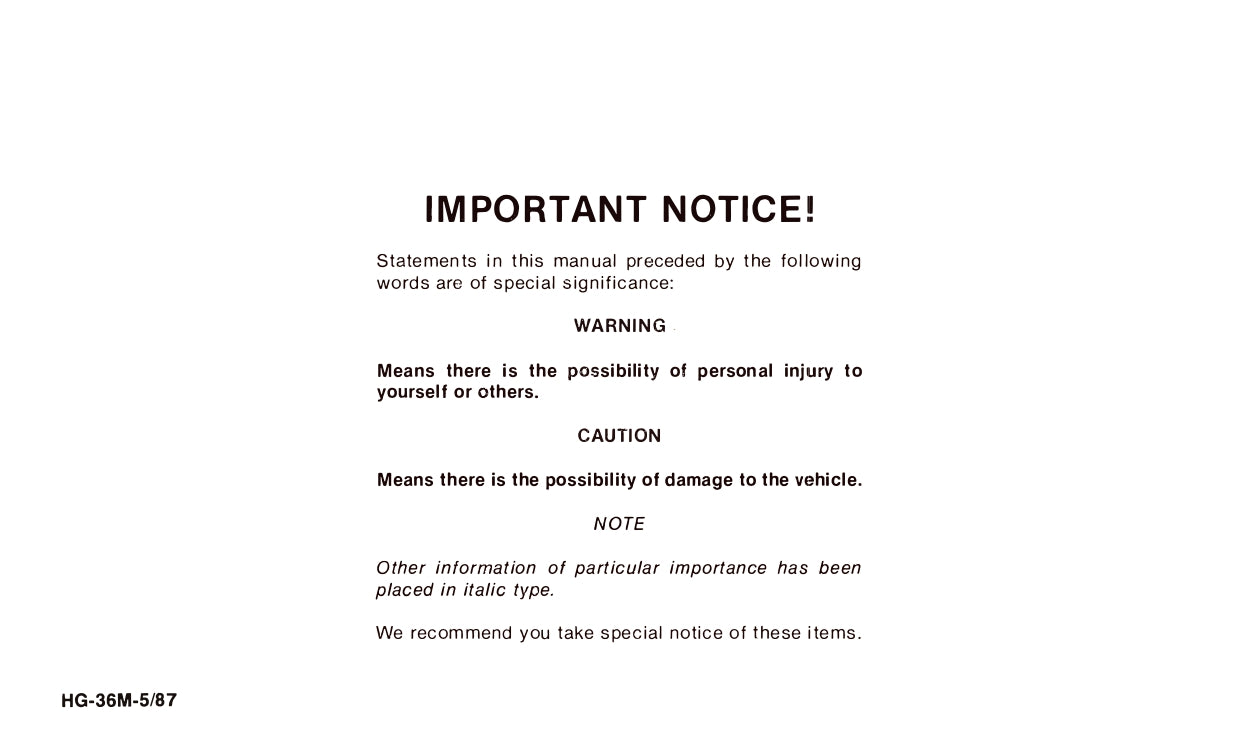 1988 Harley-Davidson Owner's Manual | English