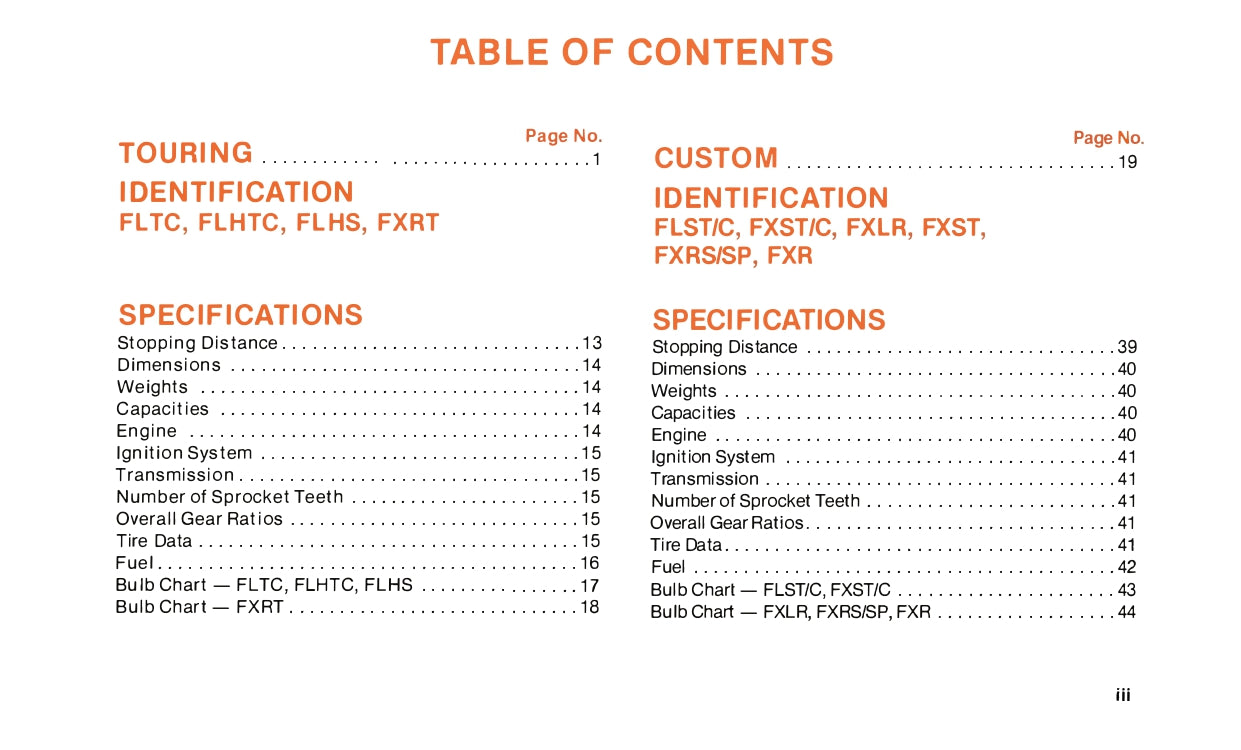 1988 Harley-Davidson Owner's Manual | English