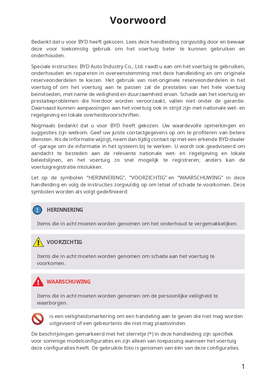 2023-2024 BYD Dolphin Gebruikershandleiding | Nederlands