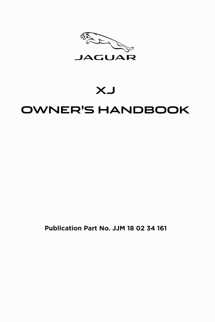 2016 Jaguar XJ Gebruikershandleiding | Engels