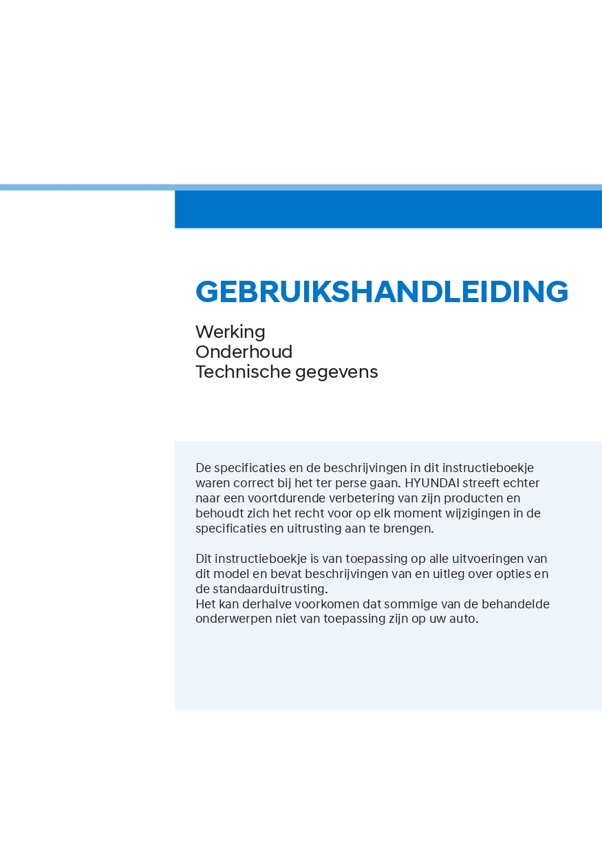 2022 Hyundai Tucson Hybrid/Plug-in Hybrid Gebruikershandleiding | Nederlands