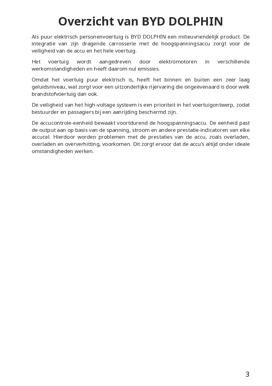 2023-2024 BYD Dolphin Gebruikershandleiding | Nederlands