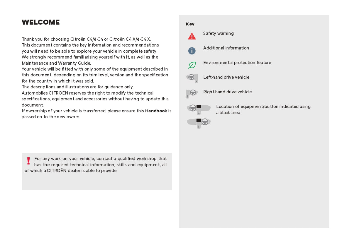 2024 Citroën C4/ë-C4 C4 X/ë-C4 X Gebruikershandleiding | Engels