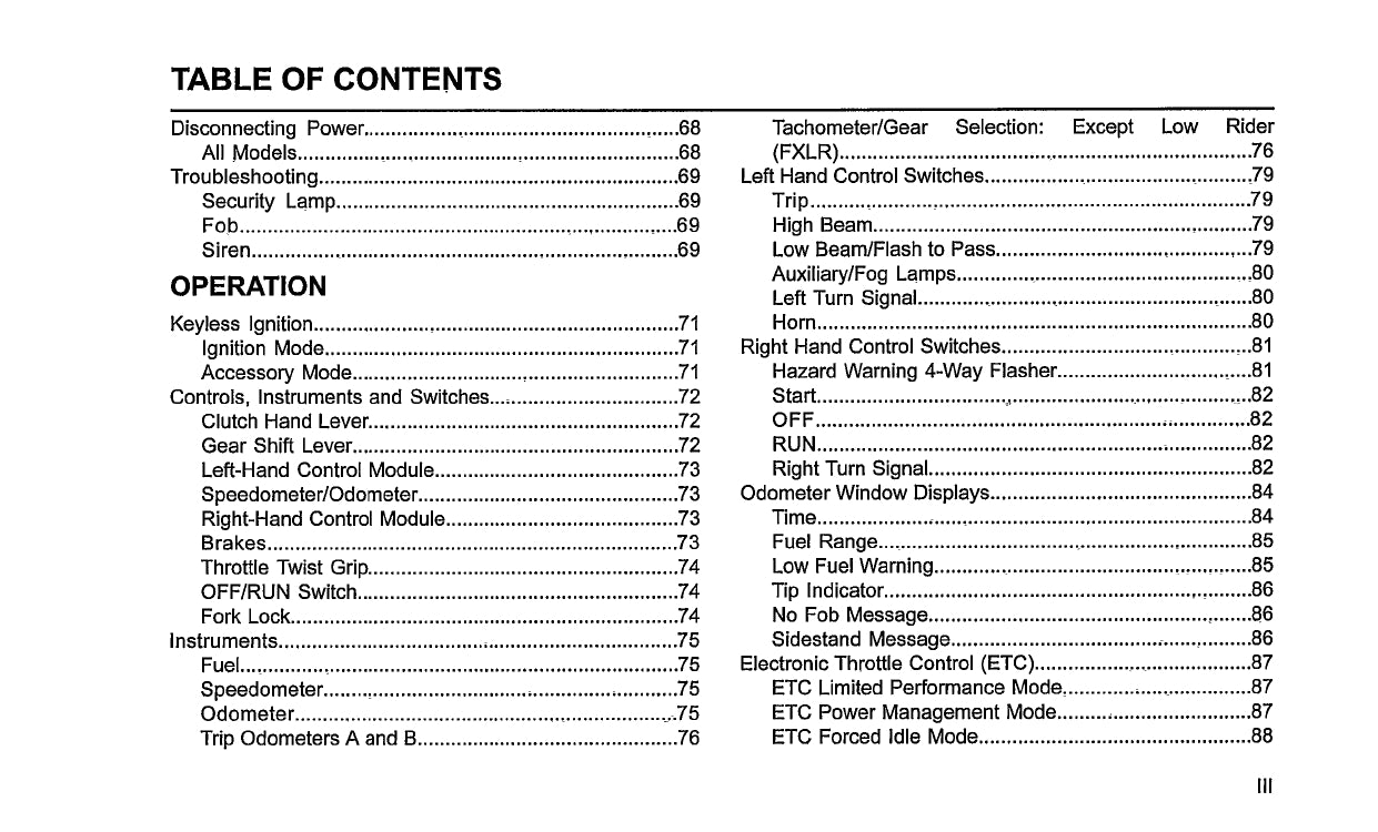 2020 Harley-Davidson Softail Owner's Manual | English