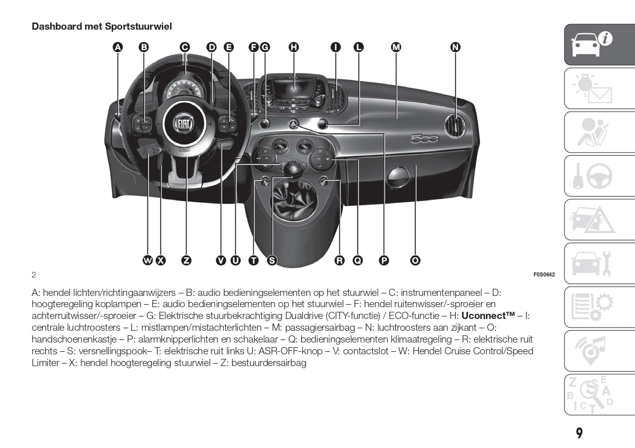 2017-2018 Fiat 500/500C Bedienungsanleitung | Niederländisch