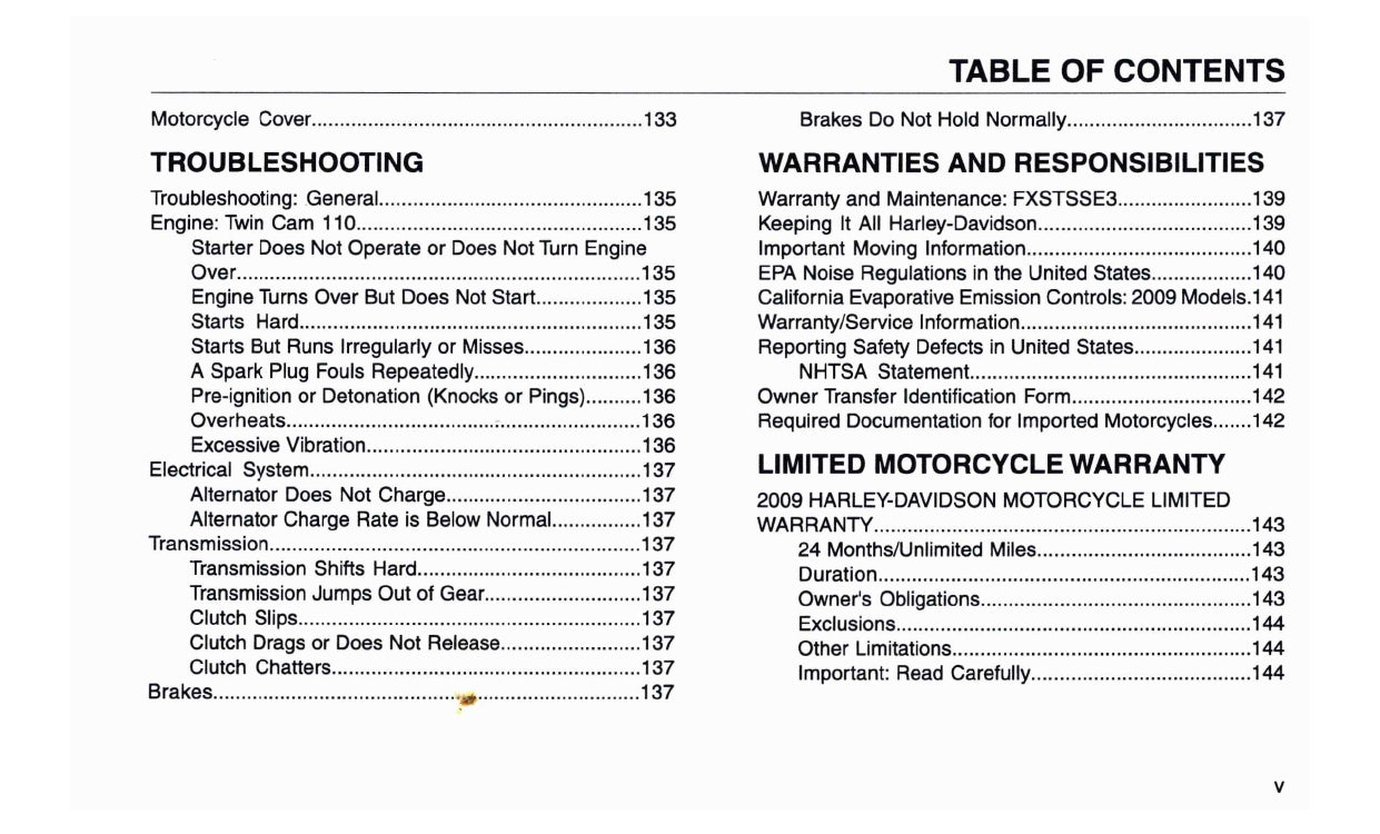 2009 Harley-Davidson FXSTSSE3 Owner's Manual | English
