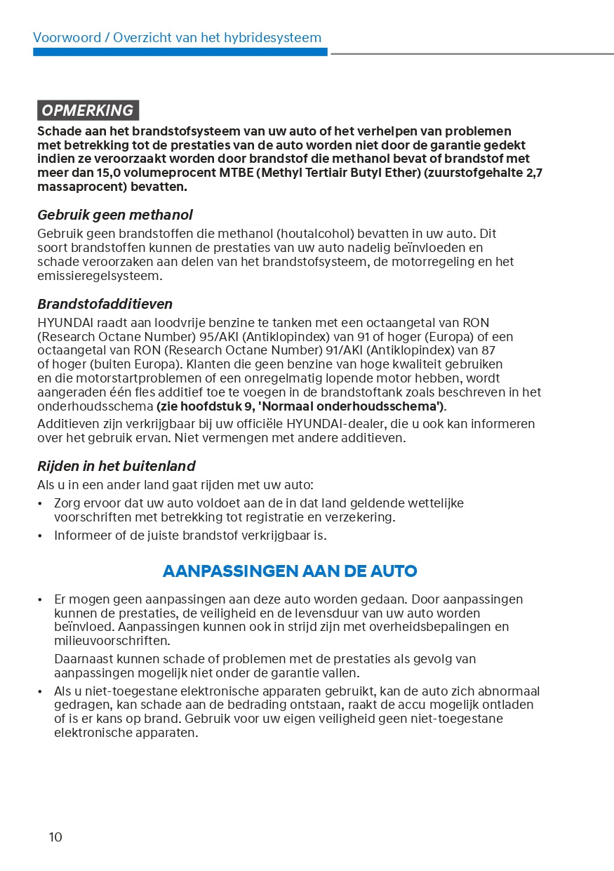 2022 Hyundai Tucson Hybrid/Plug-in Hybrid Gebruikershandleiding | Nederlands