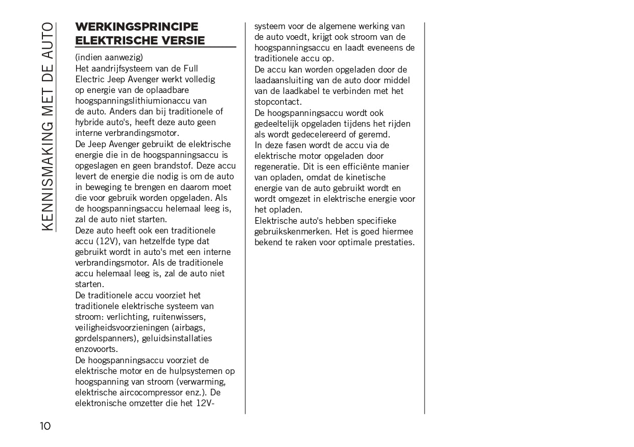 2024 Jeep Avenger Gebruikershandleiding | Nederlands
