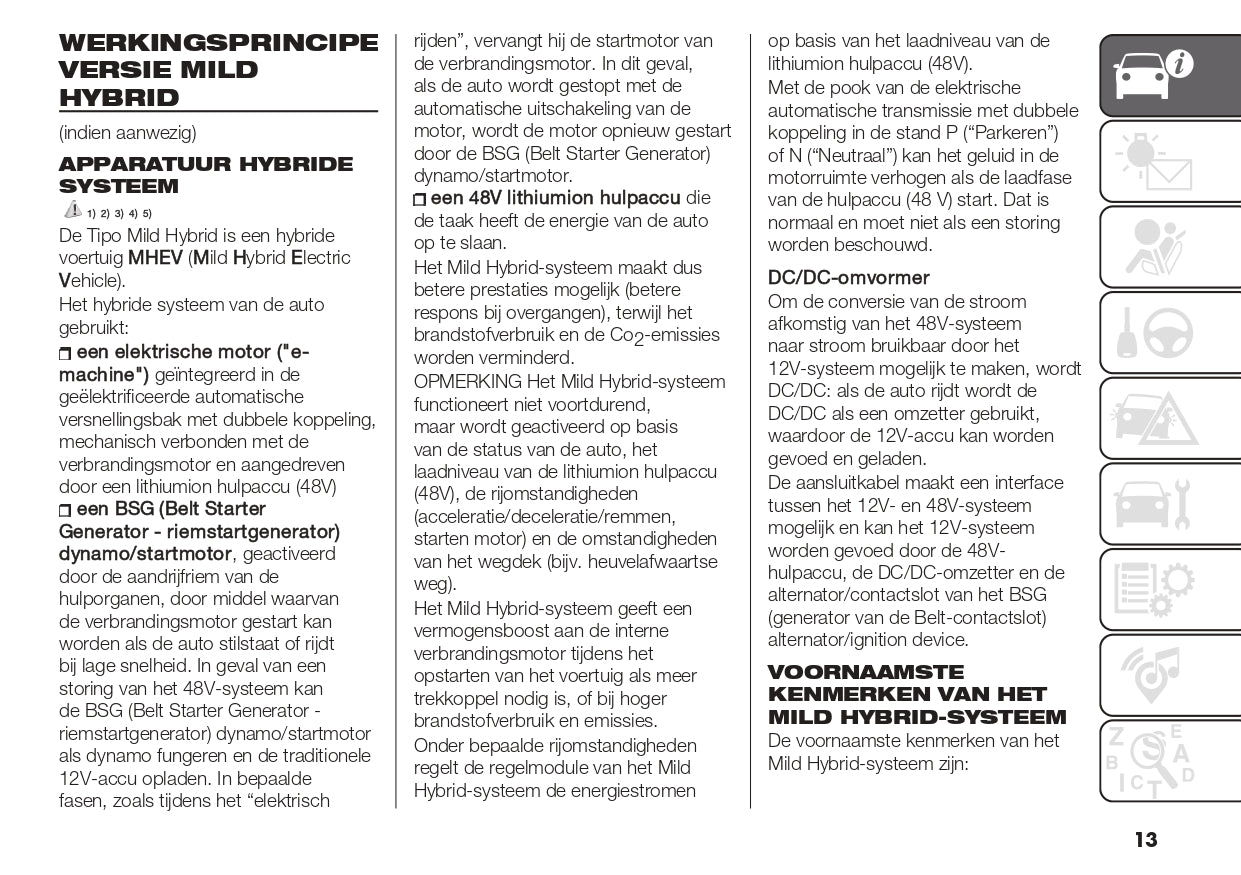 2022-2023 Fiat Tipo Bedienungsanleitung | Niederländisch
