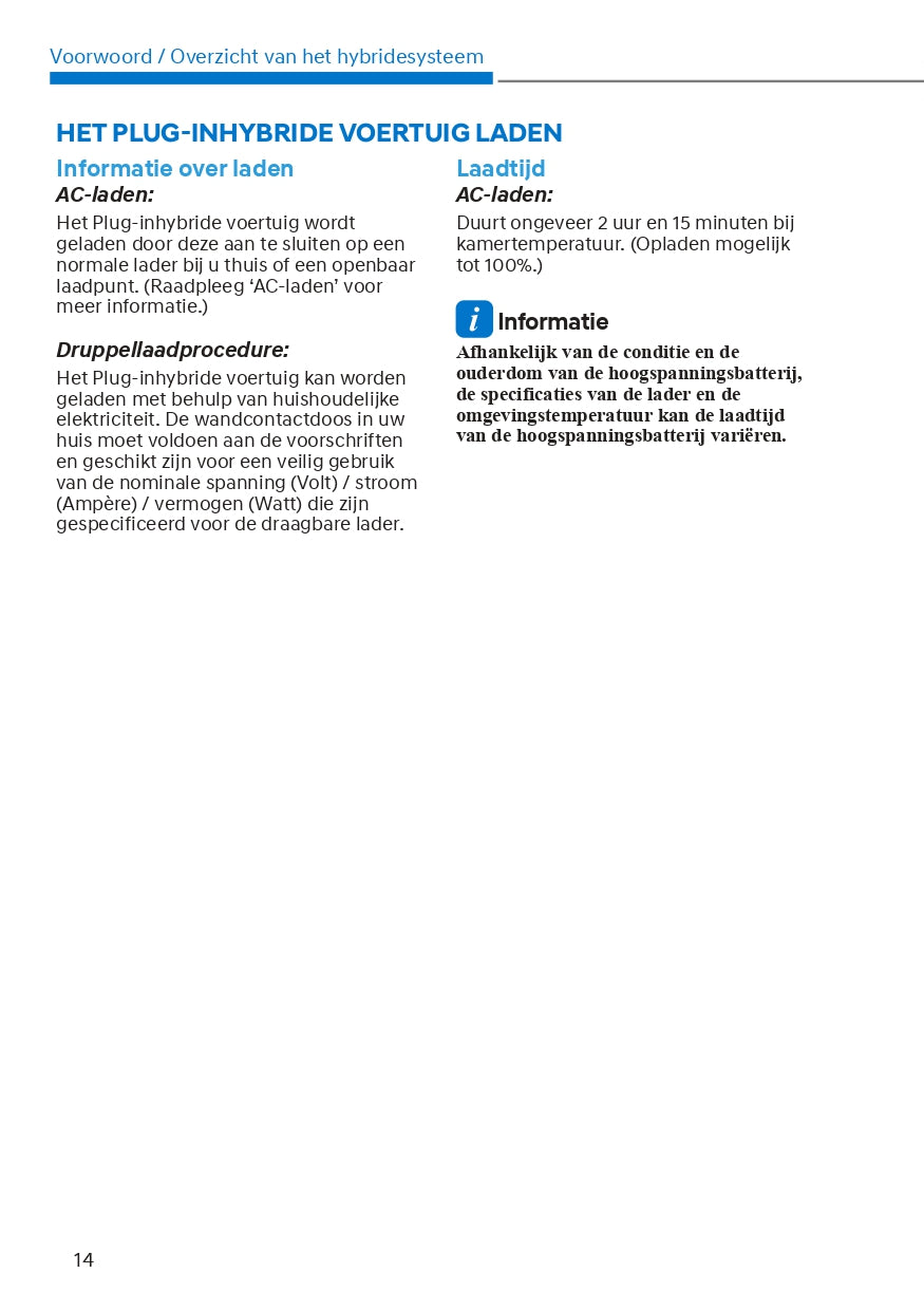 2022 Hyundai Tucson Hybrid/Plug-in Hybrid Gebruikershandleiding | Nederlands