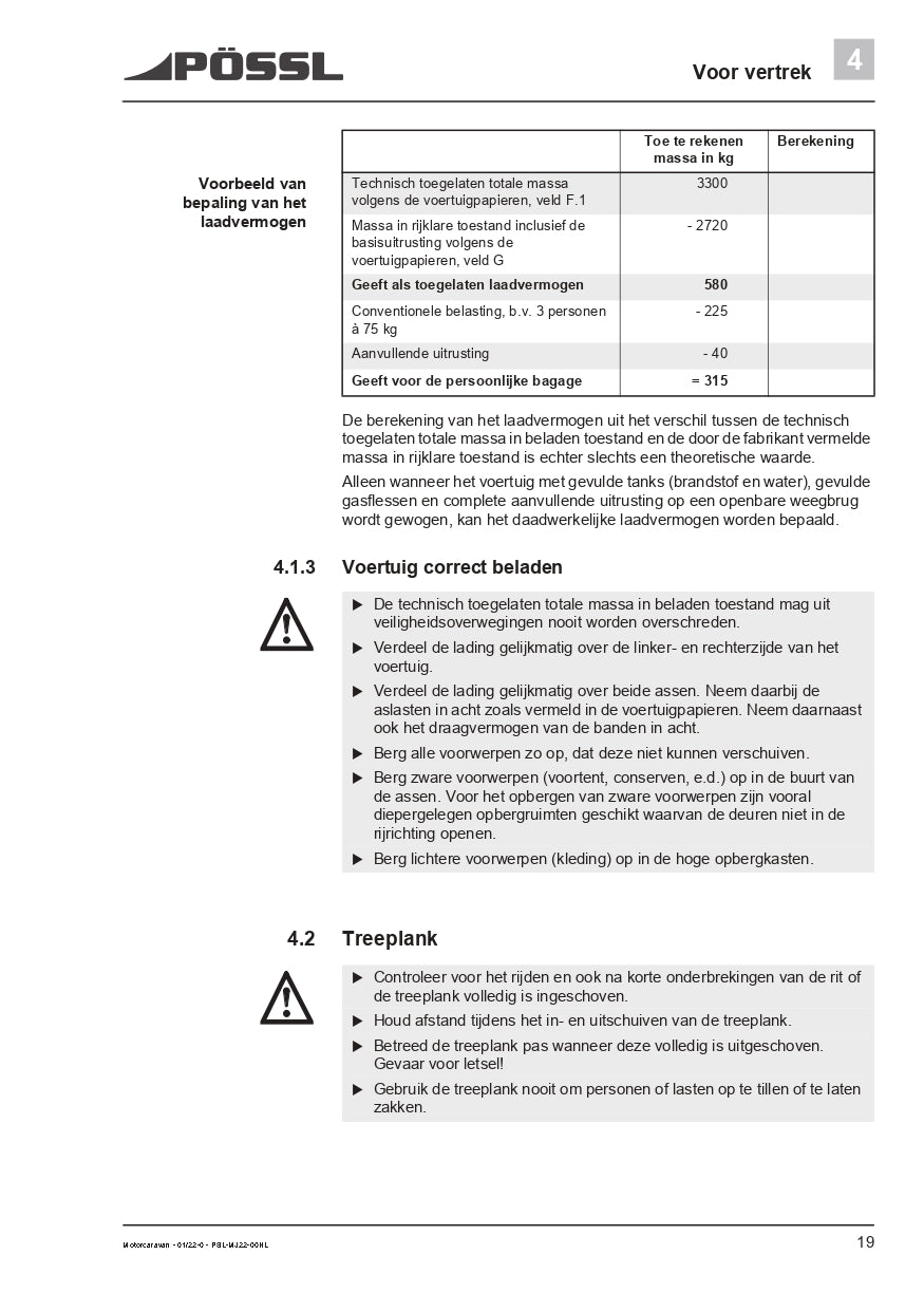 2019-2022 Pössl 2WIN Plus Gebruikershandleiding | Nederlands