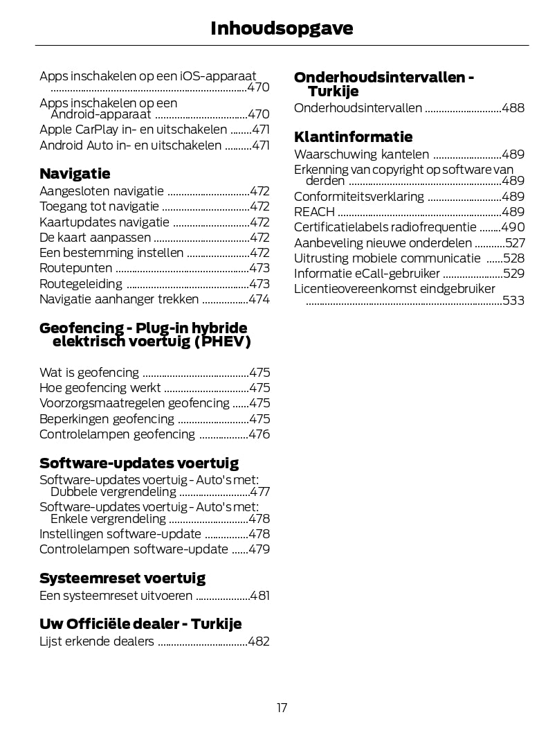 2024-2025 Ford Kuga Bedienungsanleitung | Niederländisch