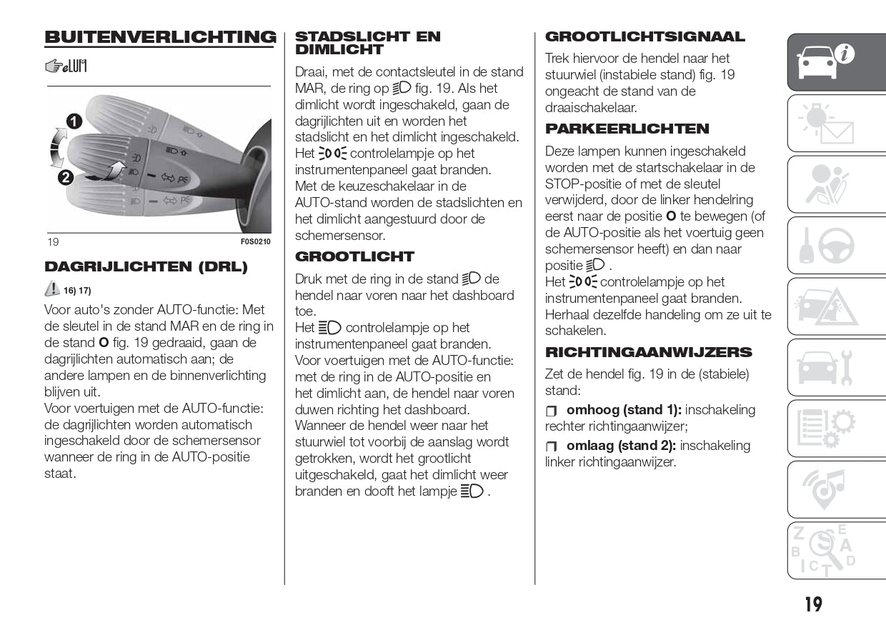 2017-2018 Fiat 500/500C Bedienungsanleitung | Niederländisch