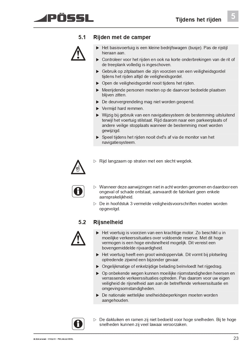 2019-2022 Pössl 2WIN Plus Gebruikershandleiding | Nederlands