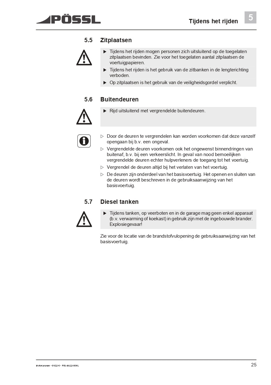 2019-2022 Pössl 2WIN Plus Gebruikershandleiding | Nederlands