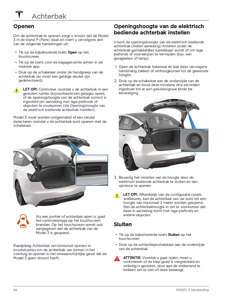 2024 Tesla Model 3 Manuel du propriétaire | Néerlandais