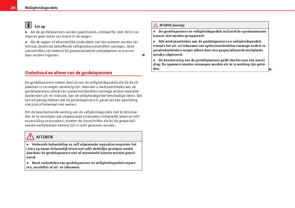 2012-2013 Seat Ibiza SC Owner's Manual | Dutch