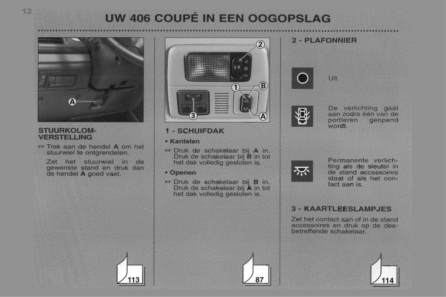 1998-2000 Peugeot 406 Coupé Manuel du propriétaire | Néerlandais