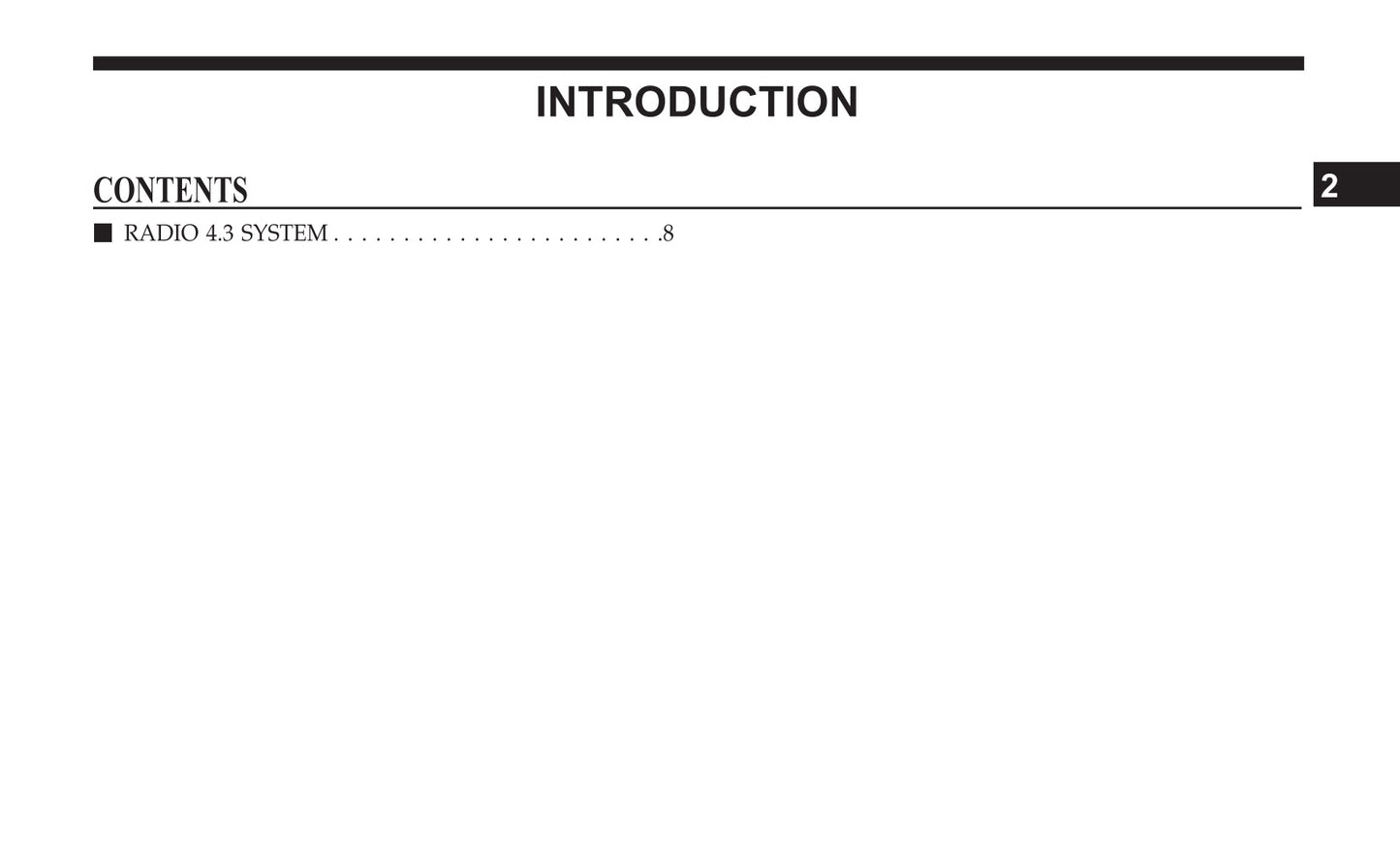 Uconnect Radio 4.3 / 4.3S Supplement Bedienungsanleitung