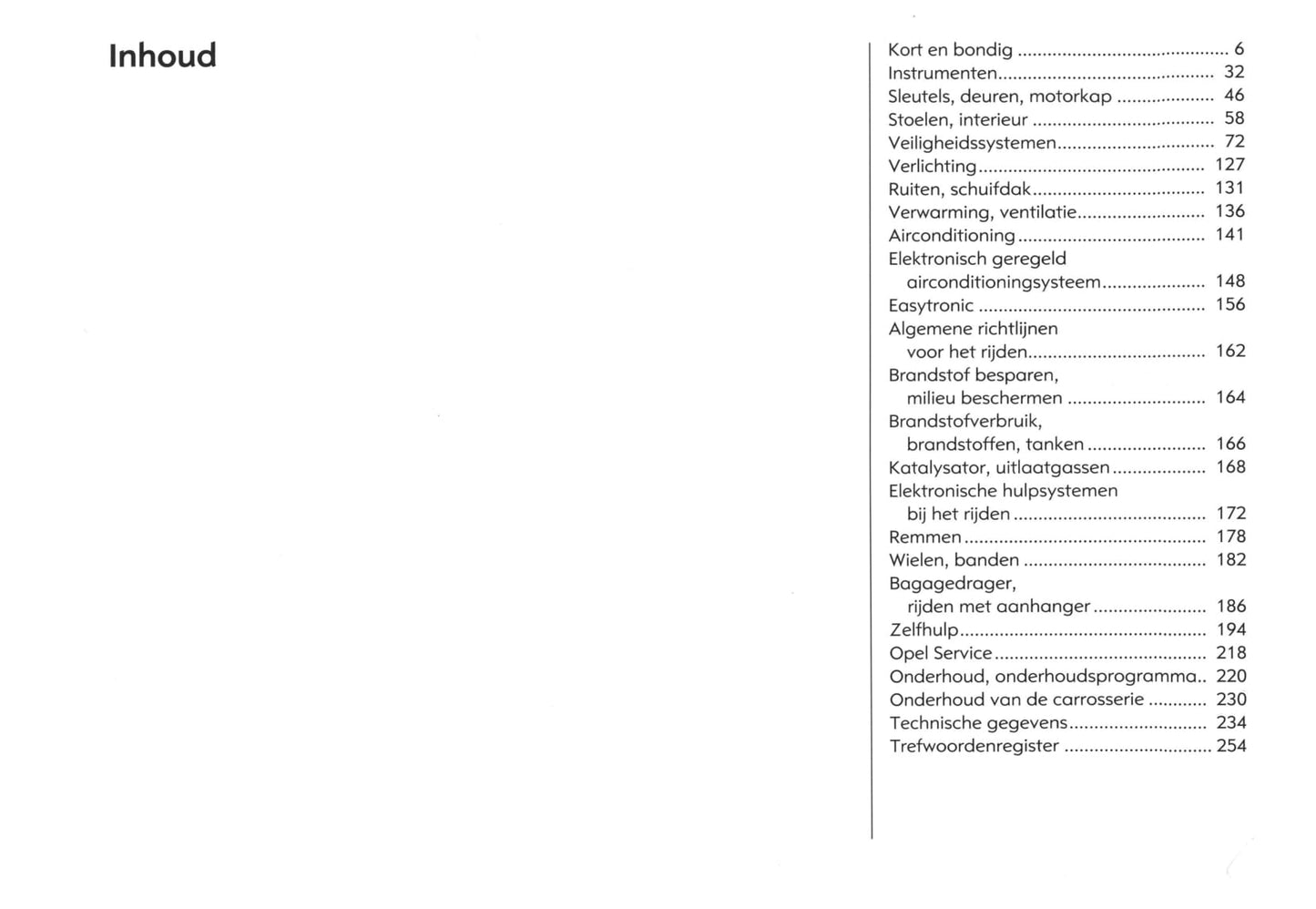 2003-2005 Opel Meriva Gebruikershandleiding | Nederlands