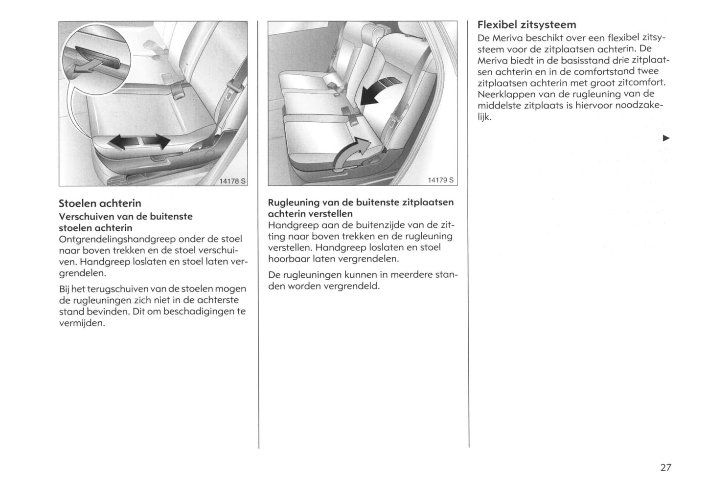 2003-2005 Opel Meriva Gebruikershandleiding | Nederlands