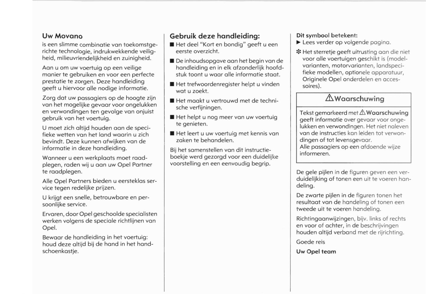 2006-2010 Opel Movano Gebruikershandleiding | Nederlands