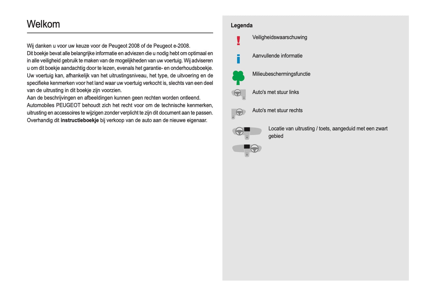 2019-2020 Peugeot 2008 / e-2008 Gebruikershandleiding | Nederlands