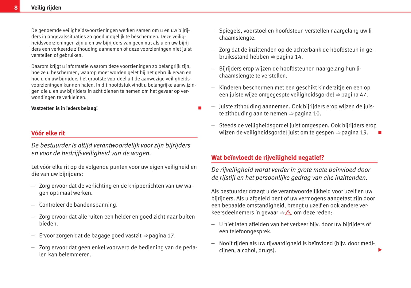 2014-2015 Seat Altea XL Owner's Manual | Dutch