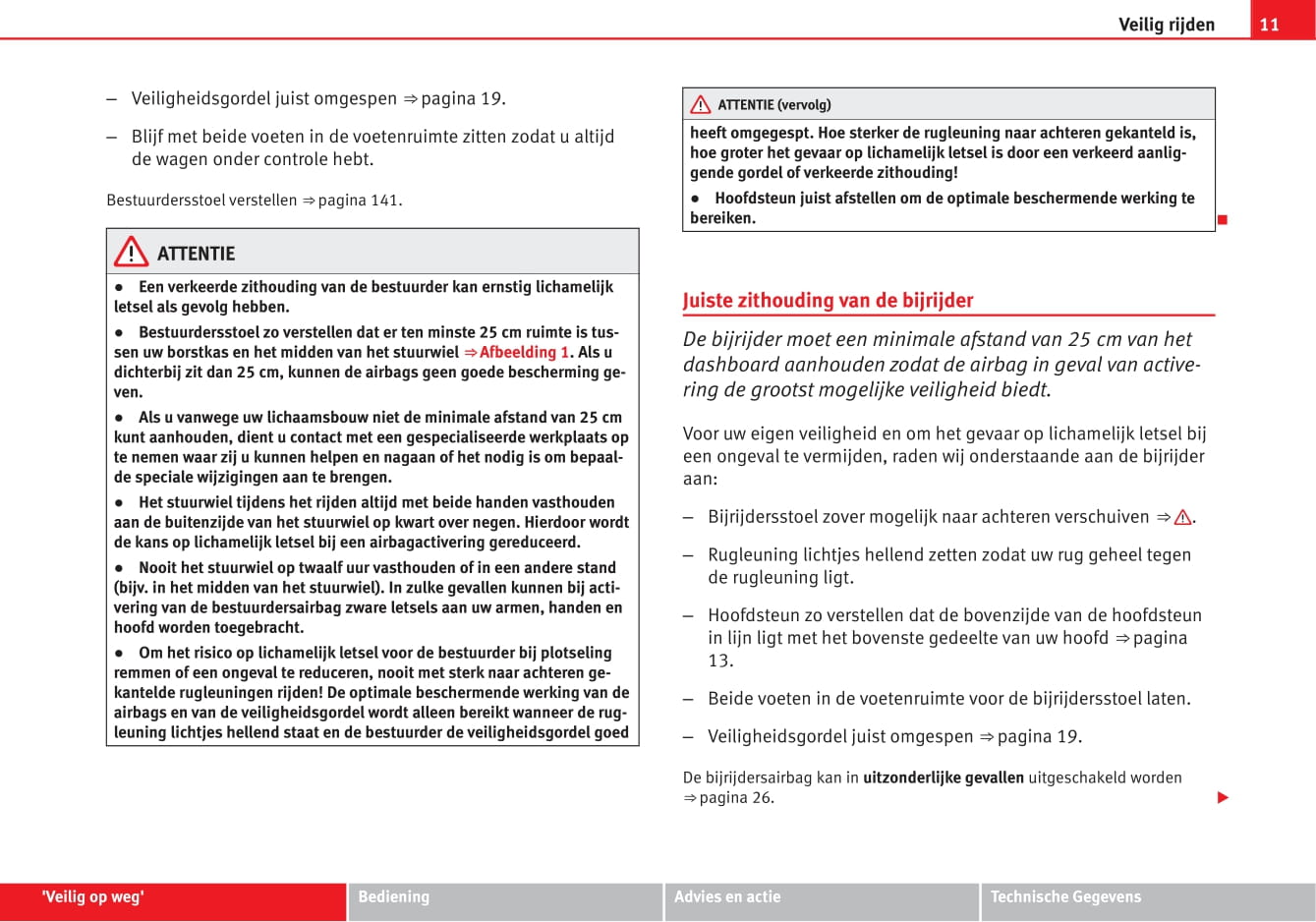 2014-2015 Seat Altea XL Owner's Manual | Dutch