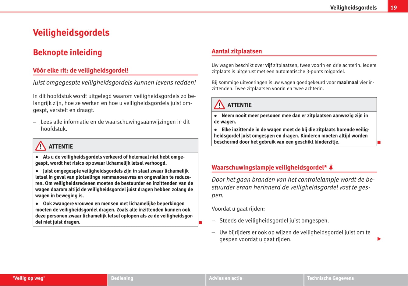 2014-2015 Seat Altea XL Owner's Manual | Dutch