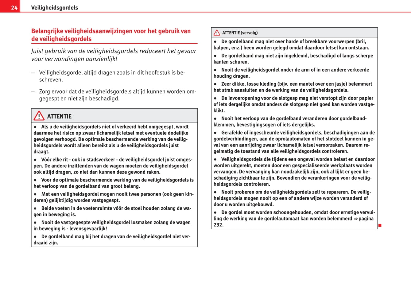 2014-2015 Seat Altea XL Owner's Manual | Dutch