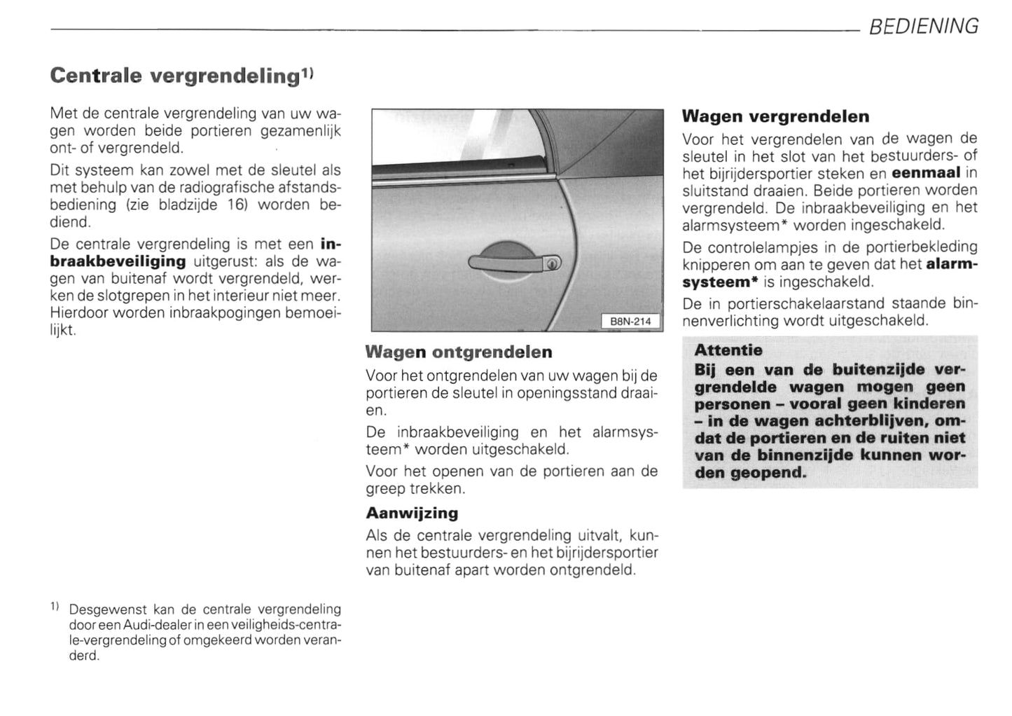 1999-2006 Audi TT Roadster Manuel du propriétaire | Néerlandais