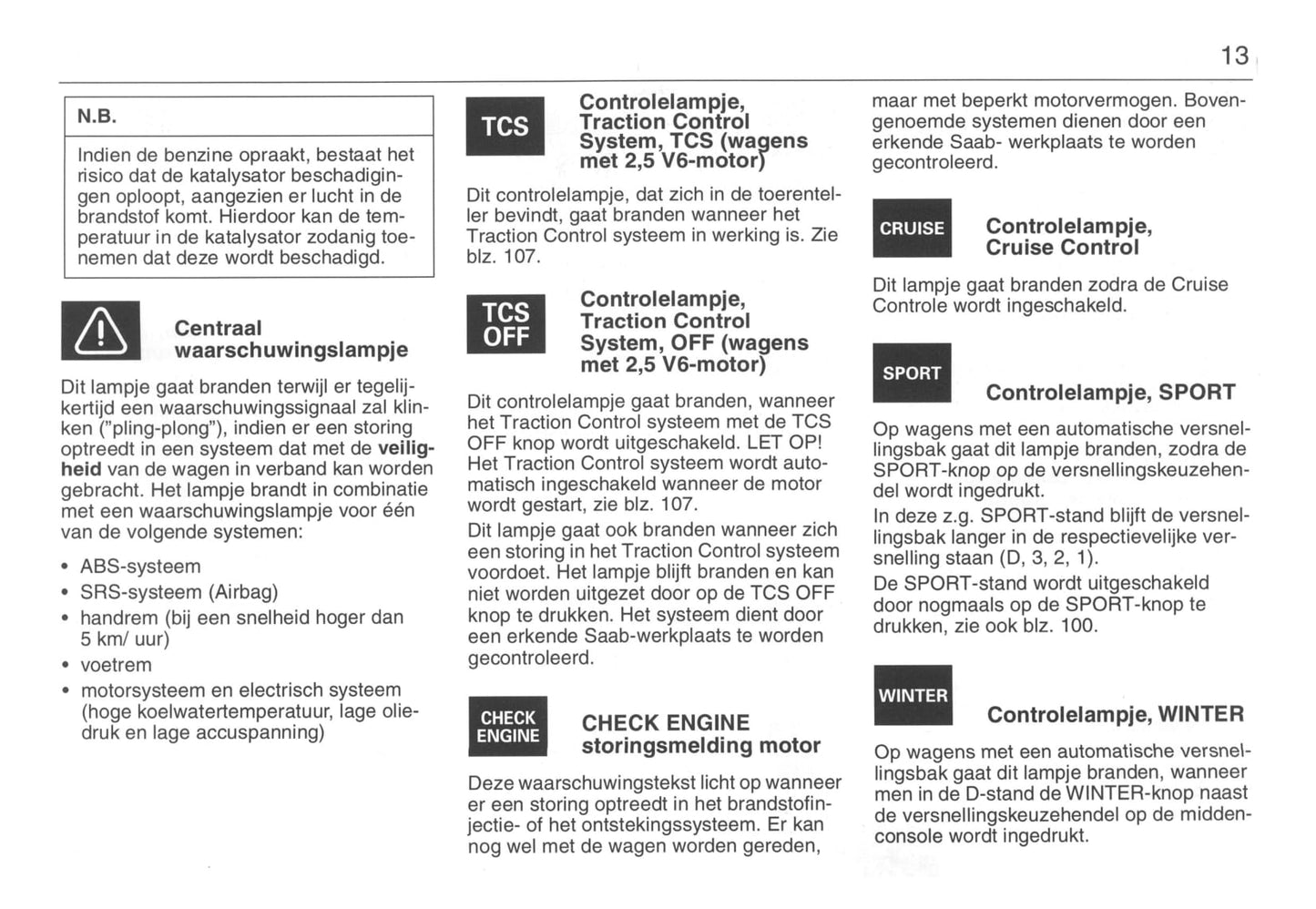 1993-1998 Saab 900 Gebruikershandleiding | Nederlands