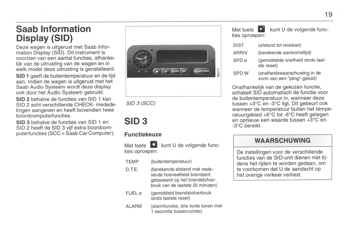 1993-1998 Saab 900 Gebruikershandleiding | Nederlands