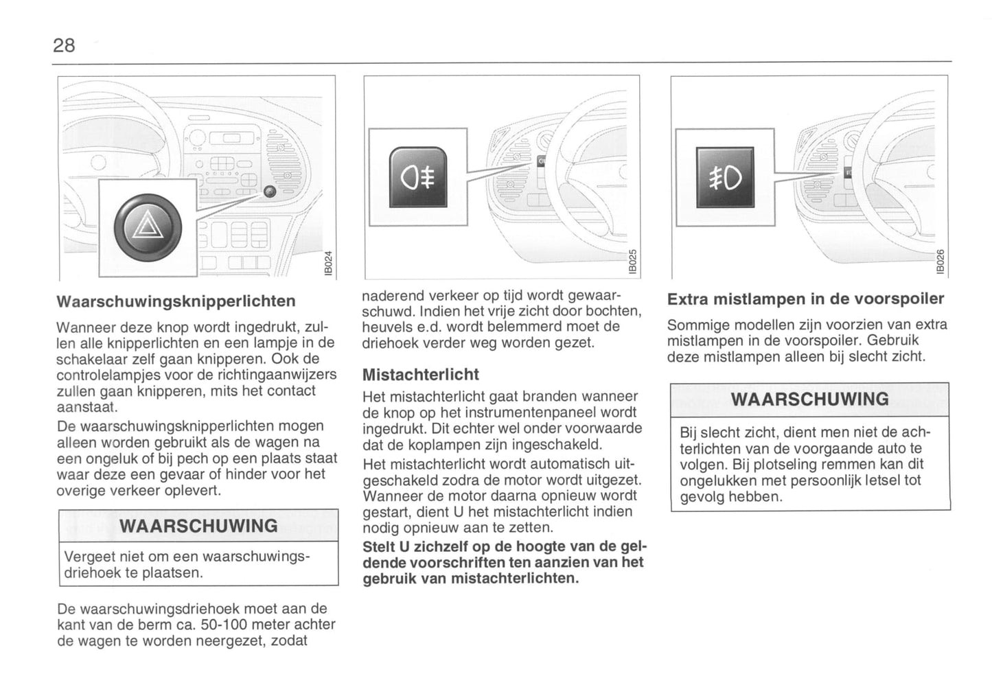 1993-1998 Saab 900 Gebruikershandleiding | Nederlands