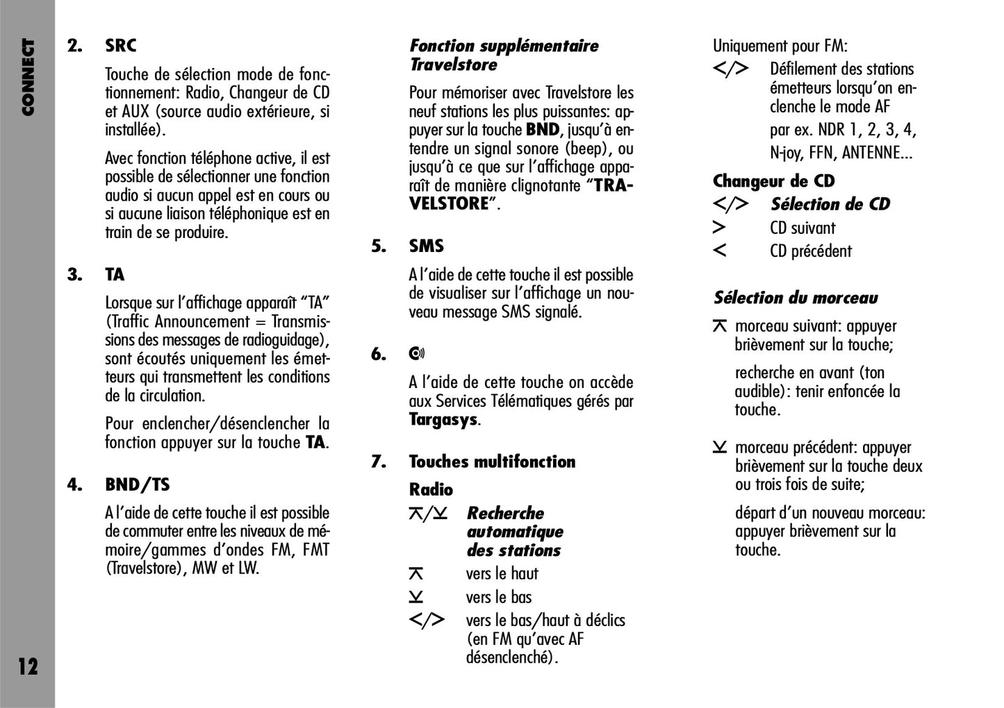 Alfa Romeo Connect-Navigateur-Connect Nav Guide d'utilisation 2004 - 2007