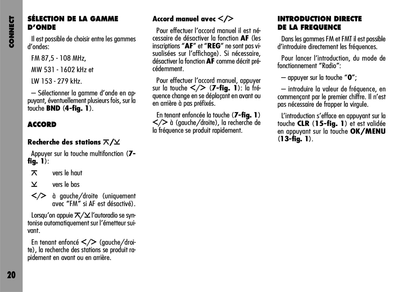 Alfa Romeo Connect-Navigateur-Connect Nav Guide d'utilisation 2004 - 2007