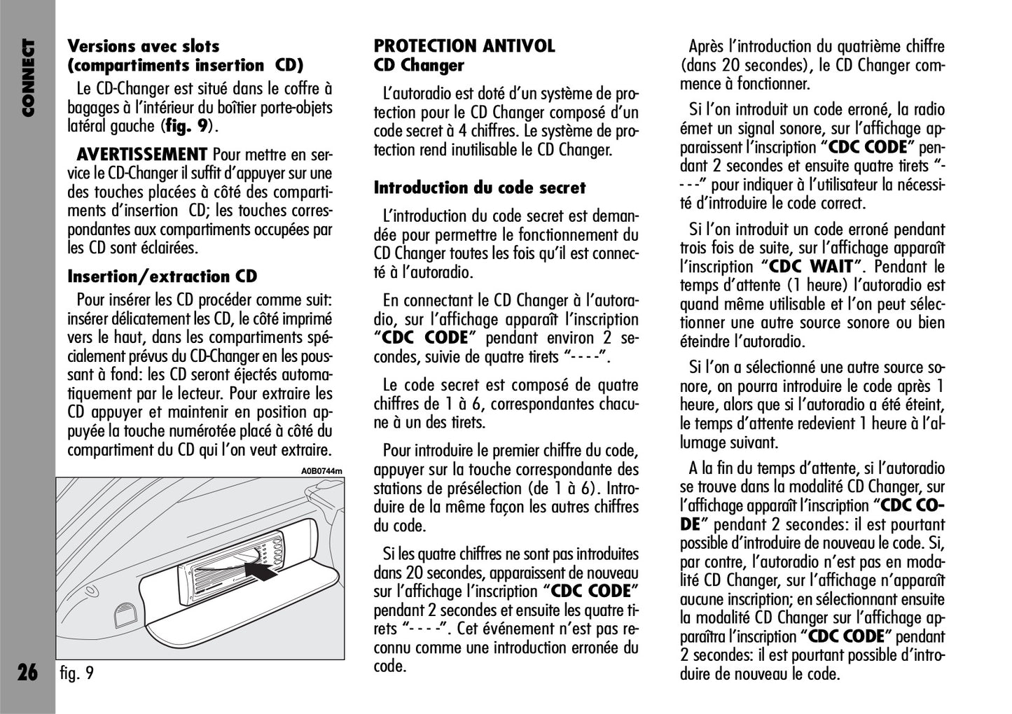Alfa Romeo Connect-Navigateur-Connect Nav Guide d'utilisation 2004 - 2007