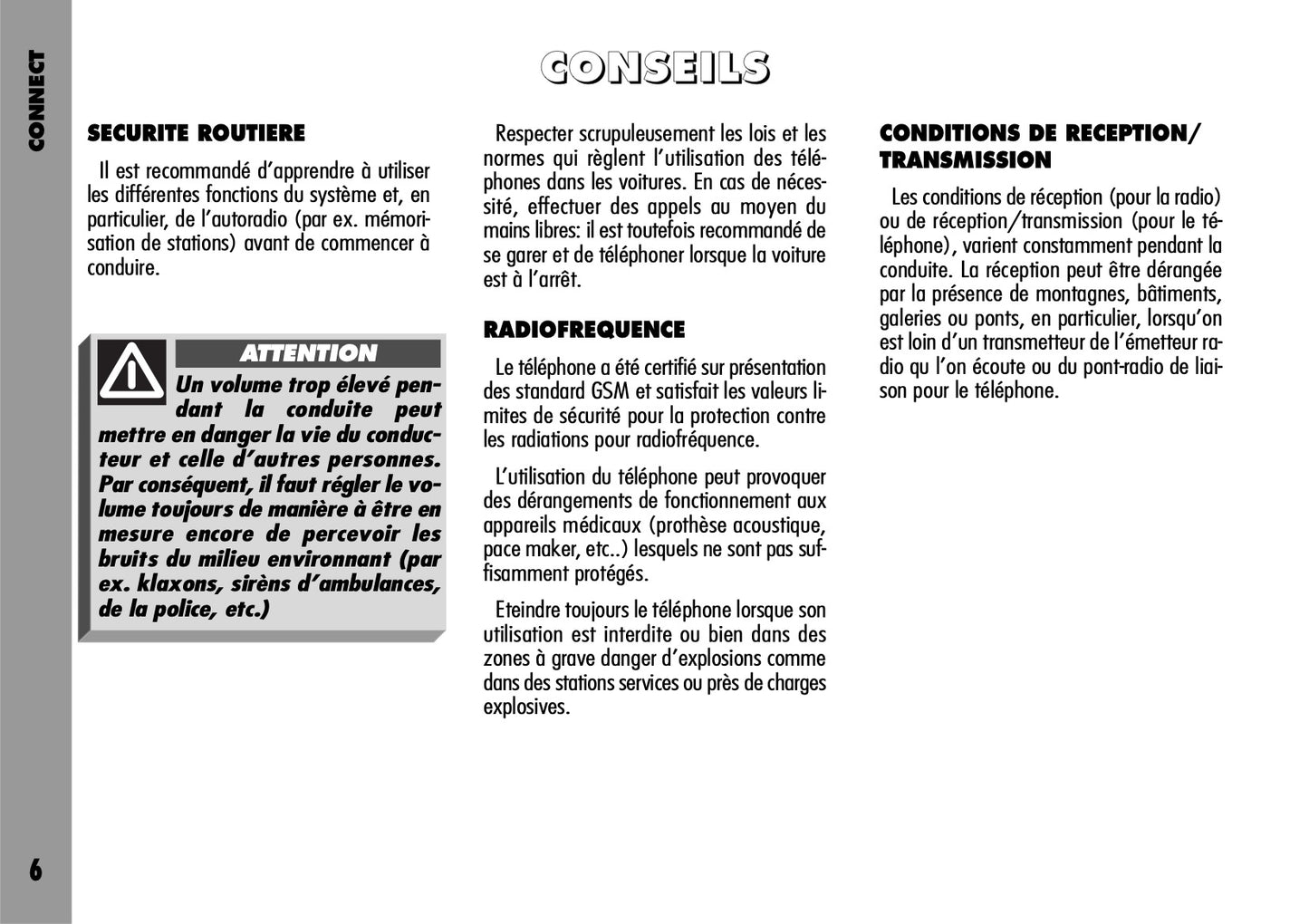 Alfa Romeo Connect-Navigateur-Connect Nav Guide d'utilisation 2004 - 2007