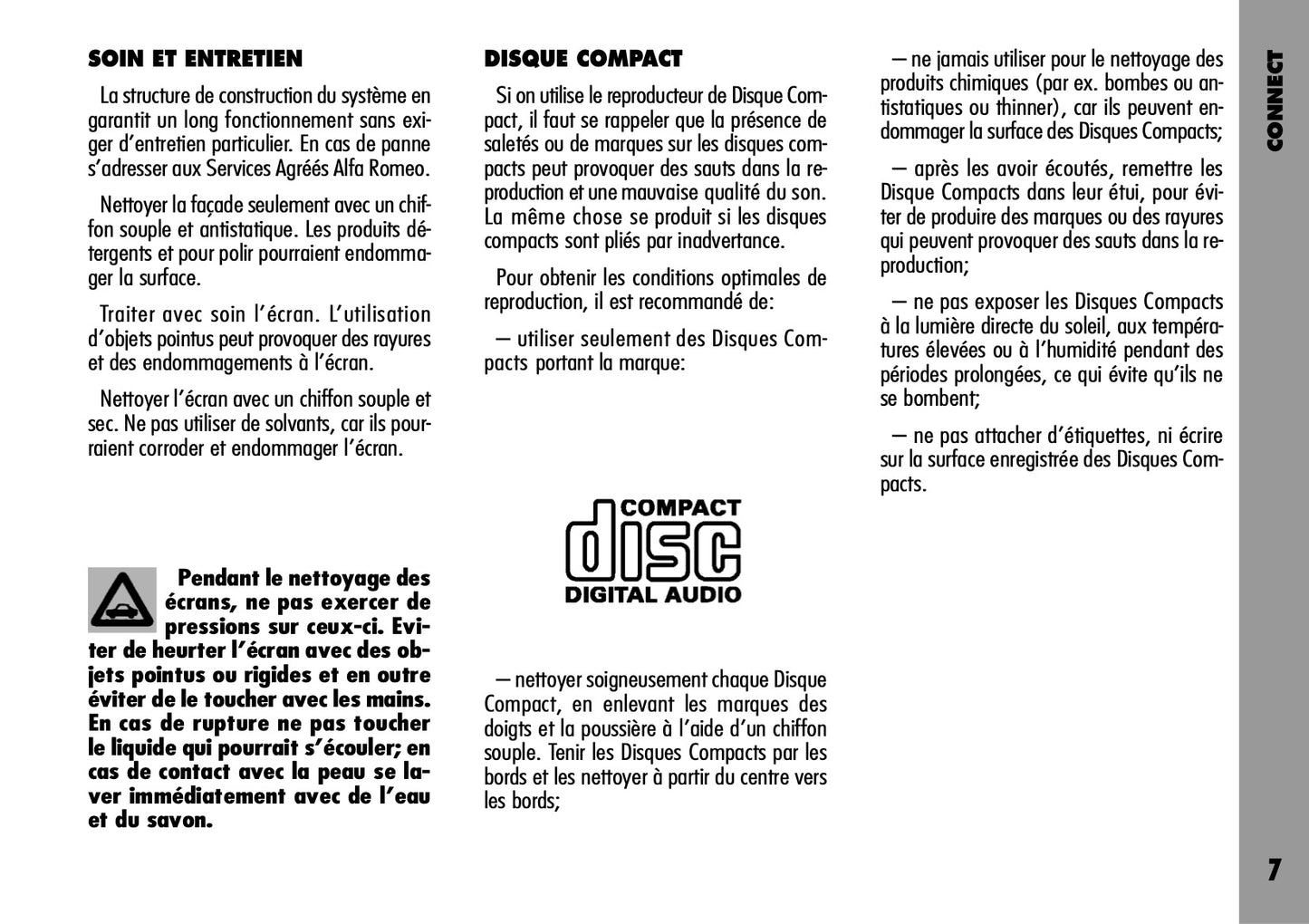 Alfa Romeo Connect-Navigateur-Connect Nav Guide d'utilisation 2004 - 2007