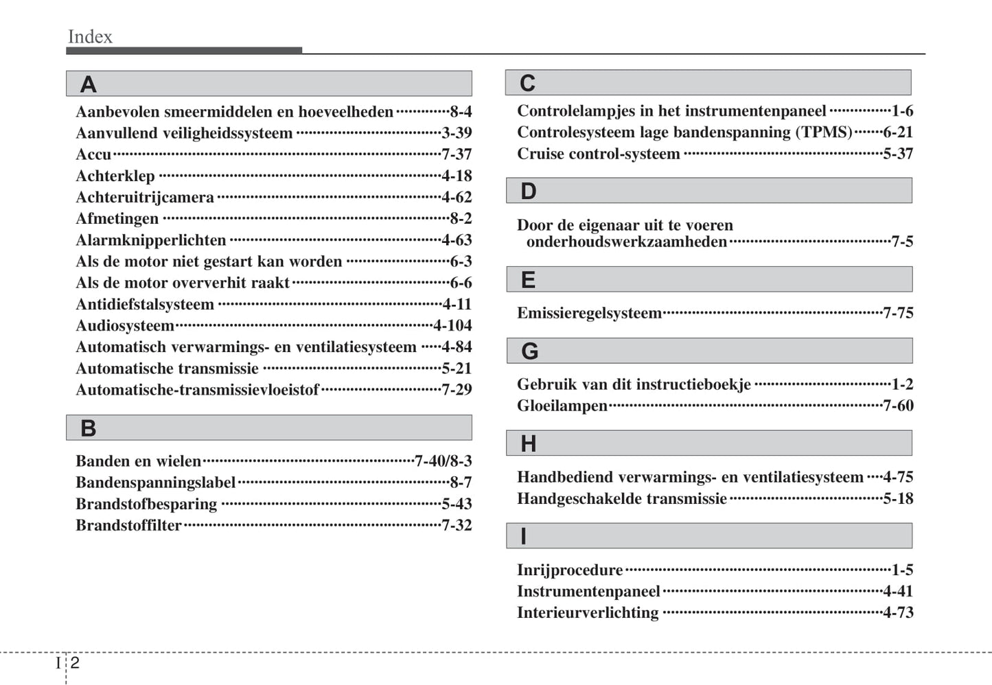 2009-2015 Kia Venga Manuel du propriétaire | Néerlandais