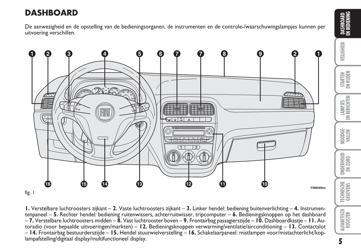 2010-2011 Fiat Grande Punto Bedienungsanleitung | Niederländisch