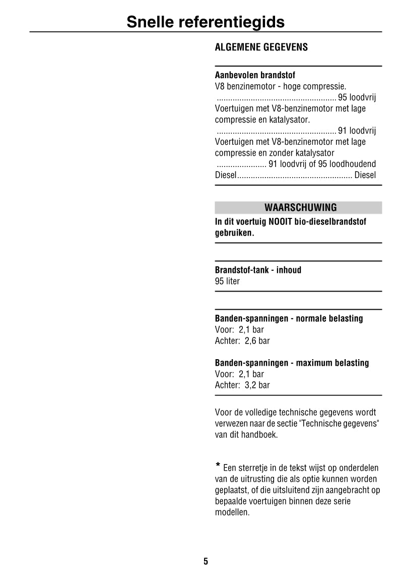 2002-2003 Land Rover Discovery 2 Owner's Manual | Dutch